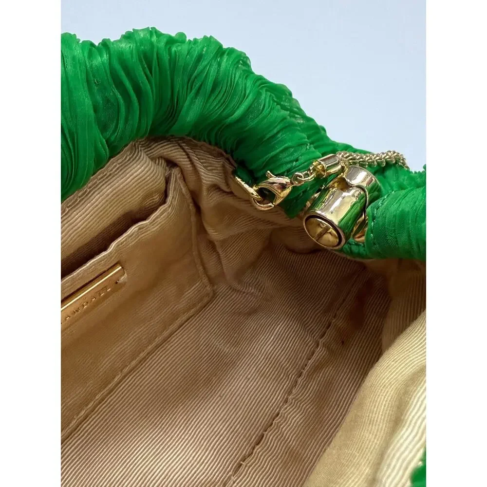 Loeffler Randall Bailey Pleated Clutch in Clover
